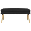 vidaXL Kéttagú pad Fekete 110 x 40 x 47 cm Szövet
