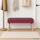 vidaXL Kéttagú pad Bordó 110 x 40 x 47 cm Szövet