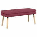 vidaXL Kéttagú pad Bordó 110 x 40 x 47 cm Szövet