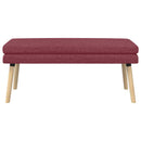 vidaXL Kéttagú pad Bordó 110 x 40 x 47 cm Szövet