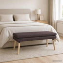 vidaXL Kéttagú pad Sötét Barna 110 x 40 x 47 cm Szövet