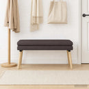 vidaXL Kéttagú pad Sötét Barna 110 x 40 x 47 cm Szövet