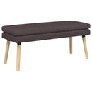 vidaXL Kéttagú pad Sötét Barna 110 x 40 x 47 cm Szövet