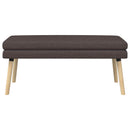 vidaXL Kéttagú pad Sötét Barna 110 x 40 x 47 cm Szövet