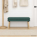 vidaXL Kéttagú pad Sötétzöld 110 x 40 x 47 cm Szövet