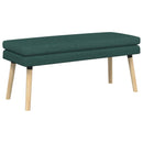 vidaXL Kéttagú pad Sötétzöld 110 x 40 x 47 cm Szövet