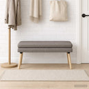 vidaXL Kéttagú pad Tópszínű 110 x 40 x 47 cm Szövet
