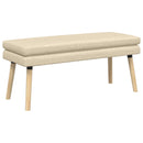 vidaXL Kéttagú pad Krémszínű 110 x 40 x 47 cm Szövet