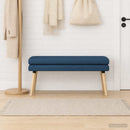 vidaXL Kéttagú pad Kék 110 x 40 x 47 cm Szövet