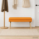 vidaXL Kéttagú pad Sötét sárga 110 x 40 x 47 cm Szövet