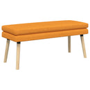 vidaXL Kéttagú pad Sötét sárga 110 x 40 x 47 cm Szövet