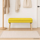vidaXL Kéttagú pad Világos sárga 110 x 40 x 47 cm Szövet