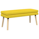 vidaXL Kéttagú pad Világos sárga 110 x 40 x 47 cm Szövet