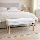 vidaXL Kéttagú pad Fehér 110 x 40 x 47 cm Szövet