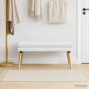 vidaXL Kéttagú pad Fehér 110 x 40 x 47 cm Szövet
