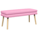 vidaXL Kéttagú pad Rózsaszín 110 x 40 x 47 cm Szövet