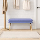 vidaXL Kéttagú pad Farmerkék 110 x 40 x 47 cm Szövet