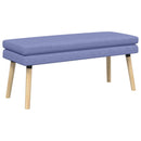 vidaXL Kéttagú pad Farmerkék 110 x 40 x 47 cm Szövet