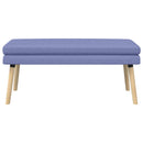 vidaXL Kéttagú pad Farmerkék 110 x 40 x 47 cm Szövet