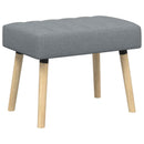vidaXL Csatorna-parnás pad Világosszürke 60 x 40 x 45 cm Szövet