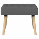 vidaXL Csatorna-parnás pad Sötétszürke 60 x 40 x 45 cm Szövet