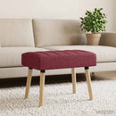 vidaXL Csatorna-parnás pad Bordó 60 x 40 x 45 cm Szövet