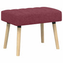 vidaXL Csatorna-parnás pad Bordó 60 x 40 x 45 cm Szövet