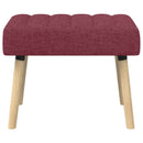 vidaXL Csatorna-parnás pad Bordó 60 x 40 x 45 cm Szövet