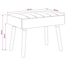 vidaXL Csatorna-parnás pad Sötétzöld 60 x 40 x 45 cm Szövet