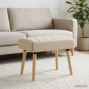 vidaXL Csatorna-parnás pad Krémszínű 60 x 40 x 45 cm Szövet