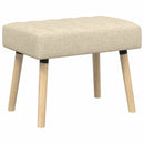 vidaXL Csatorna-parnás pad Krémszínű 60 x 40 x 45 cm Szövet