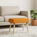 vidaXL Csatorna-parnás pad Sötét sárga 60 x 40 x 45 cm Szövet