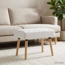 vidaXL Csatorna-parnás pad Fehér 60 x 40 x 45 cm Szövet