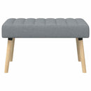 vidaXL Csatorna-parnás pad Világosszürke 80 x 40 x 46 cm Szövet