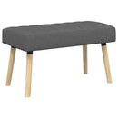 vidaXL Csatorna-parnás pad Sötétszürke 80 x 40 x 46 cm Szövet