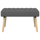 vidaXL Csatorna-parnás pad Sötétszürke 80 x 40 x 46 cm Szövet