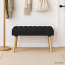 vidaXL Csatorna-parnás pad Fekete 80 x 40 x 46 cm Szövet