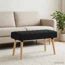 vidaXL Csatorna-parnás pad Fekete 80 x 40 x 46 cm Szövet