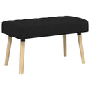 vidaXL Csatorna-parnás pad Fekete 80 x 40 x 46 cm Szövet