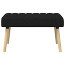 vidaXL Csatorna-parnás pad Fekete 80 x 40 x 46 cm Szövet