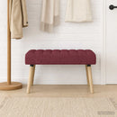 vidaXL Csatorna-parnás pad Bordó 80 x 40 x 46 cm Szövet