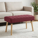 vidaXL Csatorna-parnás pad Bordó 80 x 40 x 46 cm Szövet