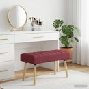 vidaXL Csatorna-parnás pad Bordó 80 x 40 x 46 cm Szövet