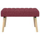 vidaXL Csatorna-parnás pad Bordó 80 x 40 x 46 cm Szövet