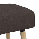 vidaXL Csatorna-parnás pad Sötét Barna 80 x 40 x 46 cm Szövet