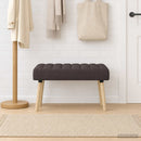 vidaXL Csatorna-parnás pad Sötét Barna 80 x 40 x 46 cm Szövet