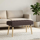 vidaXL Csatorna-parnás pad Sötét Barna 80 x 40 x 46 cm Szövet