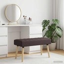 vidaXL Csatorna-parnás pad Sötét Barna 80 x 40 x 46 cm Szövet