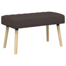 vidaXL Csatorna-parnás pad Sötét Barna 80 x 40 x 46 cm Szövet
