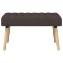 vidaXL Csatorna-parnás pad Sötét Barna 80 x 40 x 46 cm Szövet
